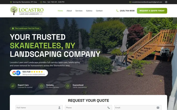 Locastro Lawn and Landscape homepage